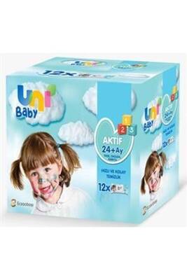 Uni Baby Aktif 24+ Ay Islak Mendil 624 Yaprak - 1