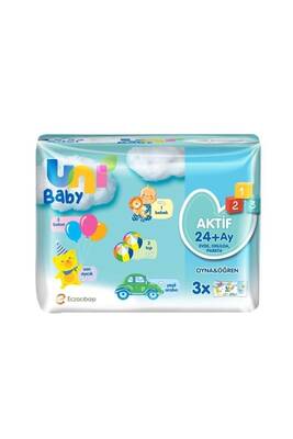 Uni Baby Aktif Islak Mendil 52x3 Lü 24+ay Oyna Öğren - 1