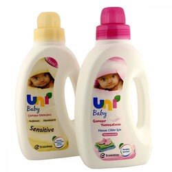 Uni Baby Çamaşır Deterjanı Sensitive 1500 ml + Uni Baby Çamaşır Yumuşatıcısı 1500 ml