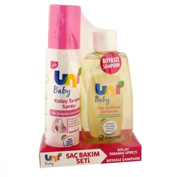 Uni Baby Kolay Tarama Spreyi 200 ml + Saç ve Vücut Şampuanı 200 ml