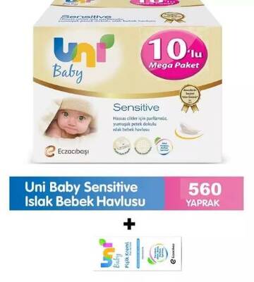 Uni Baby Sensitive Islak Havlu 56 Adet 10'lu Avantaj Paketi - 1