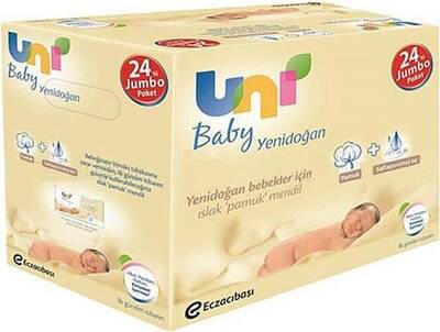 Uni Baby Yenidoğan 40 Yaprak 24lü Islak Mendil Avantaj Paketi - 1