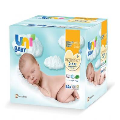Uni Baby Yenidoğan Islak Mendil 24 lü Paket 960 Yaprak - 1