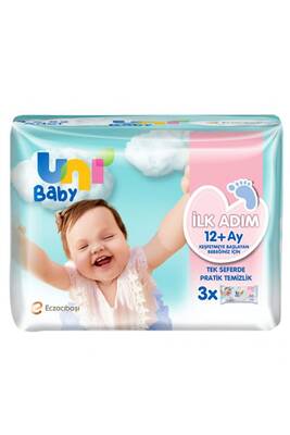 Unibaby Ilk Adım 12 Ay+ Islak Mendil 156 Yaprak - 3 Adet - 1