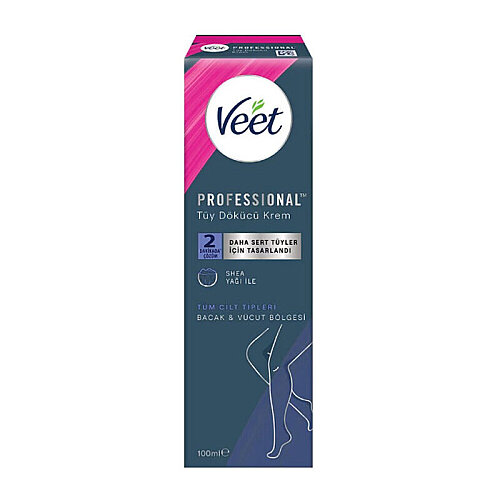 Veet Bacak ve Vücut Bölgesi İçin Professional Tüy Dökücü Krem 100 ml - 1