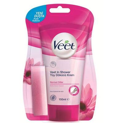 Veet Duşta Tüy Dökücü Krem Normal Ciltler 150 ml Pembe - 1