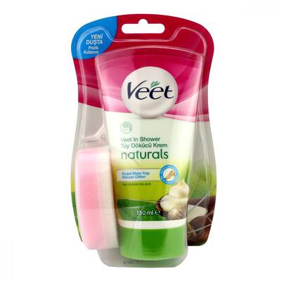 Veet Naturals Duşta Tüy Dökücü Krem Hassas Ciltler Shea Yağı 150 ml - 1