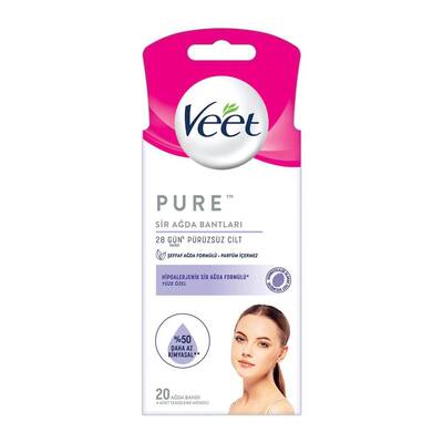 Veet Sir Ağda Bandı Pure Yüz 20'li - 1