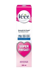 Veet Smooth & Fresh Hassas Cilt Tüy Dökücü Krem 200 ml - %50 Bedava