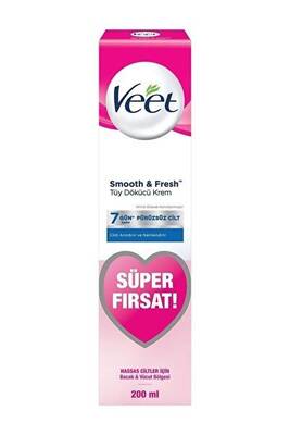 Veet Smooth & Fresh Hassas Cilt Tüy Dökücü Krem 200 ml - %50 Bedava - 1