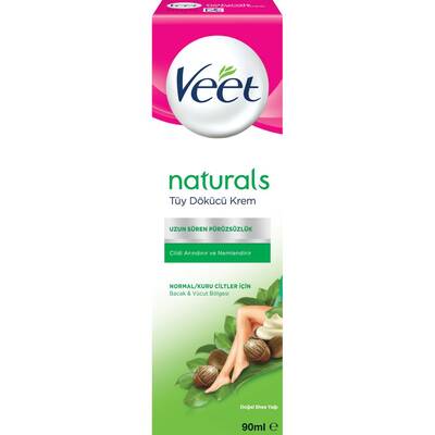 Veet Tüy Dökücü Krem Naturals Shea Yağı 90 ml - 1