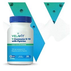Velavit V-Coenzyme Q10 With Piperine 30 Kapsül
