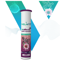 Velavit V-Effer D3 with L-Cysteine 20 Efervesan Tablet