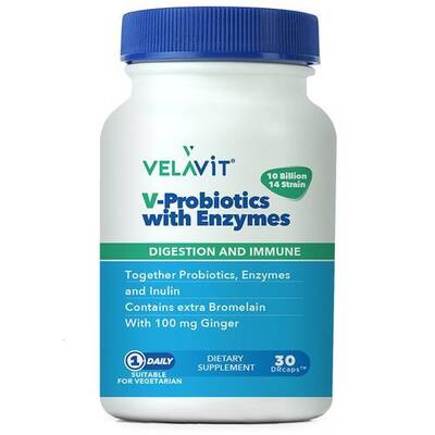 Velavit V-Probiotics With Enzymes 30 Tablet - 1