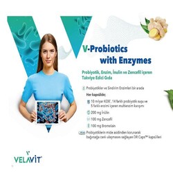 Velavit V-Probiotics With Enzymes 30 Tablet - 2
