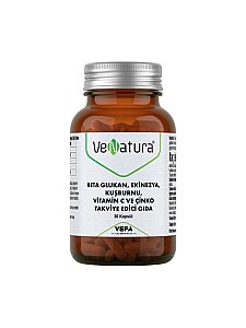 Venatura Beta Glukan, Ekinezya, Kuşburnu, Vitamin C ve Çinko 30 Kapsül