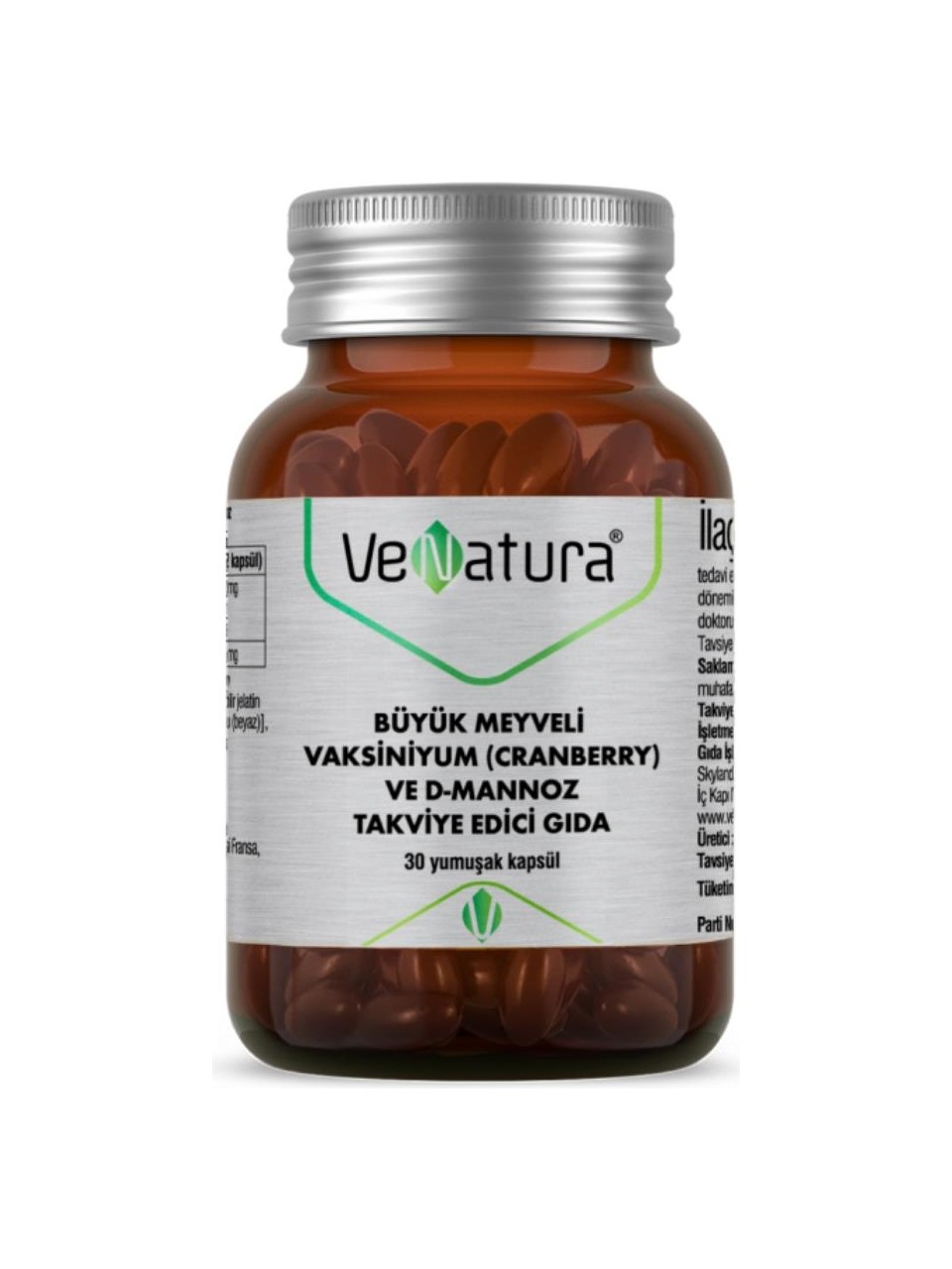 Venatura Cranberry ve D-Mannoz 30 Kapsül