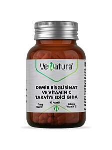 Venatura Demir Bisglisinat ve Vitamin C 90 Kapsül