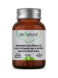 Venatura Magnezyum Sitrat ve P-5-P (Vitamin B6) 90 Kapsül