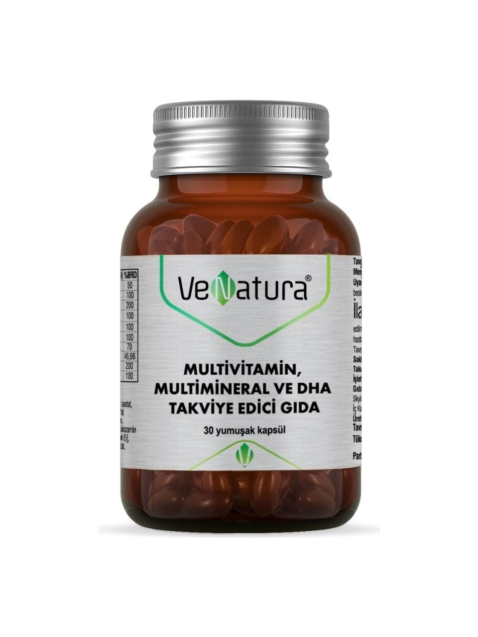 Venatura Multivitamin Multimineral ve DHA İçeren 30 Kapsül