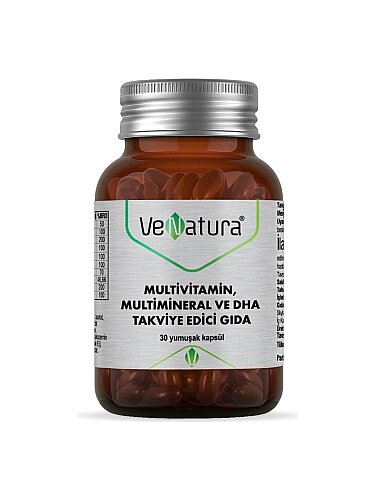 Venatura Multivitamin Multimineral ve DHA İçeren 30 Kapsül - 1
