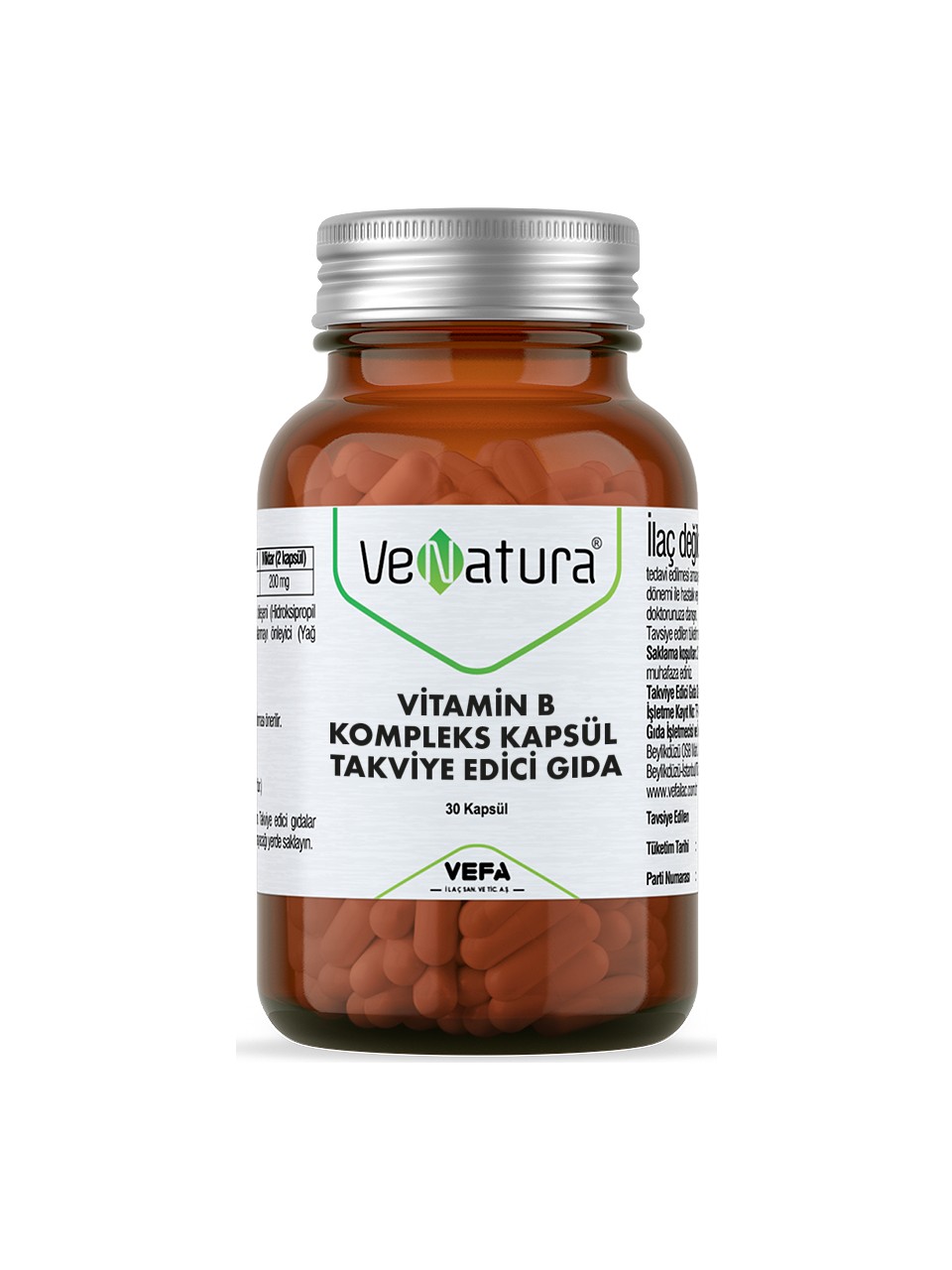Venatura Vitamin B Kompleks 30 Kapsül