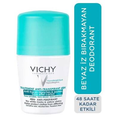 Vichy Anti Transpirant 48H 50 Ml - Terleme Karşıtı İz Bırakmayan Deodorant - 1