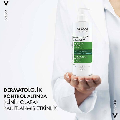 Vichy Dercos Kepeğe Karşı Etkili Bakım Şampuanı (Normal/Yağlı Saçlar İçin) 390 Ml - 5