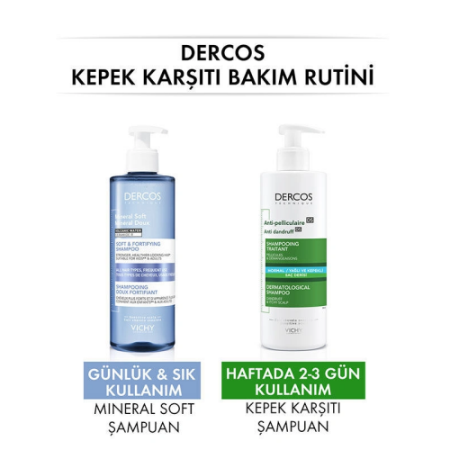 Vichy Dercos Mineral Soft Şampuan 400 ml - 3