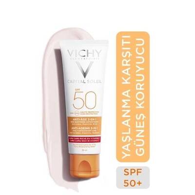 Vichy Ideal Soleil Anti-Age SPF50+ Güneş Yüz Bakım Kremi 50 ml - 1