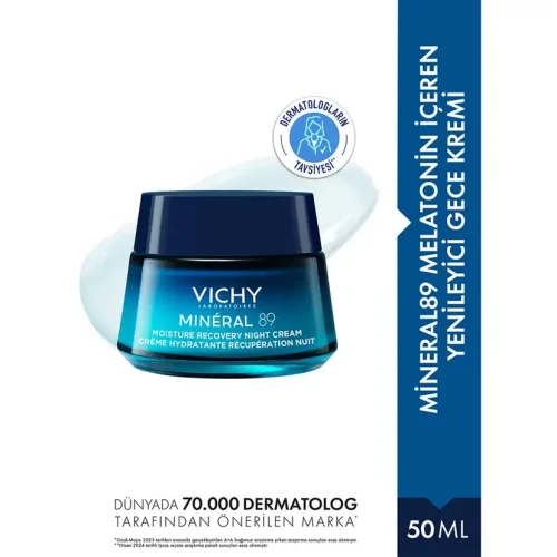 Vichy Mineral 89 Melatonin İçeren Nemlendirici Gece Kremi 50 ml - 1