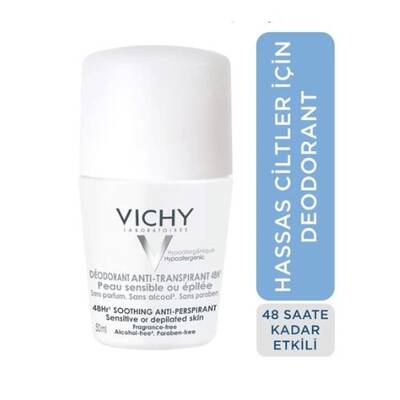 Vichy Sensitive Anti-Transpirant Deodorant Roll-On 50 ml (Terleme Karşıtı Hassas Cilt) - 1