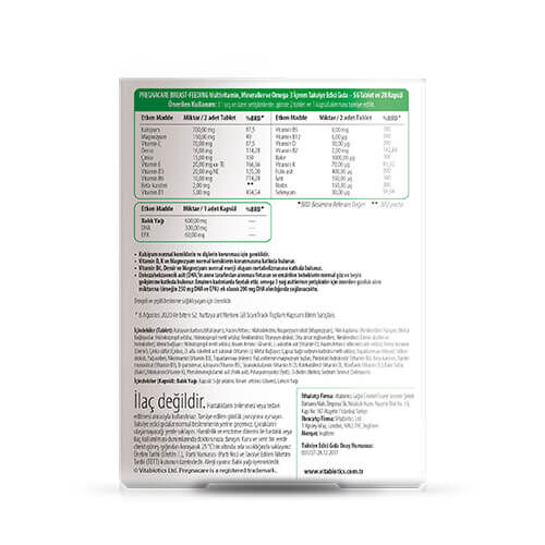 Pregnacare Breast Feeding Kalsiyum, Magnezyum, D Vitamini İçeren Emzirme Dönemi Vitamini 56 Tablet 28 Kapsül - 2