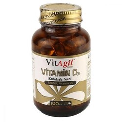 VitAgil Gold Vitamin D3 1000 IU 100 Kapsül