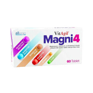 Vitagil Magni4 Magnezyum Vitamin D3 P5P 60 Tablet