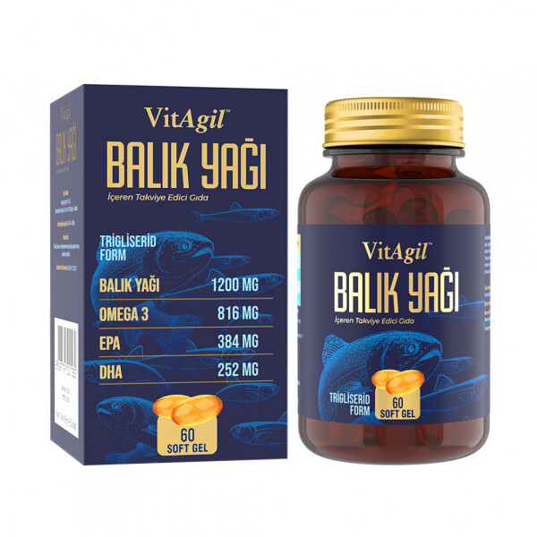 Vitagil Omega 3 1200 Balık Yağı 60 SoftGel - 1