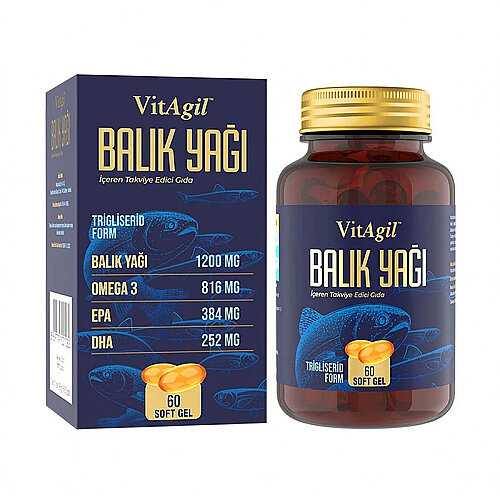 Vitagil Omega 3 1200 Balık Yağı 60 SoftGel - 1