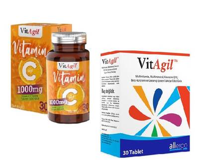 Vitagil Vitamin C 1000 mg 30 Kapsül+ Vitagil 30 Tablet - 1
