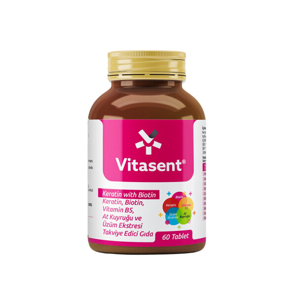 Vitasent Keratin With Biotin Takviye Edici Gıda 60 Tablet - 1