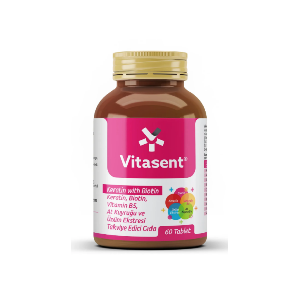 Vitasent Keratin With Biotin Takviye Edici Gıda 60 Tablet 2 Adet - 2