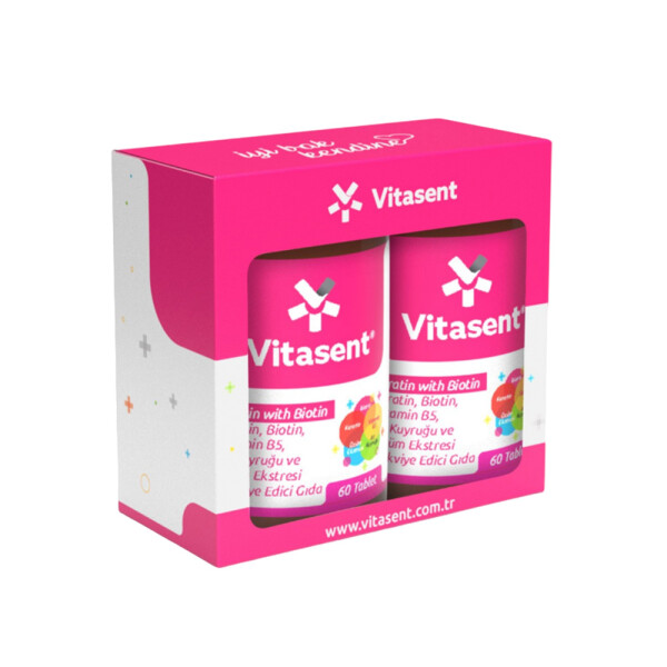 Vitasent Keratin With Biotin Takviye Edici Gıda 60 Tablet 2 Adet - 1
