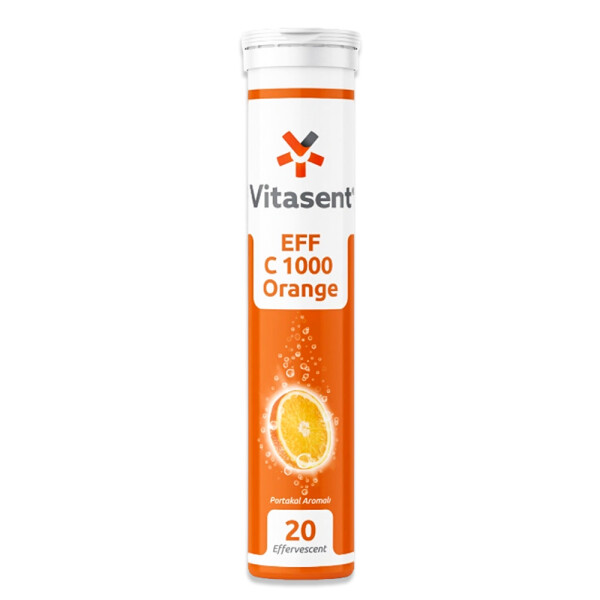 Vitasent Vitamin C 1000 mg Efervesan 20 Tablet - 1