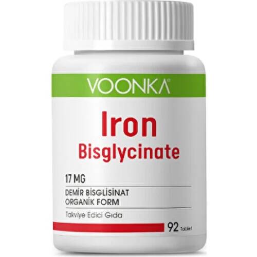 Voonka Iron Bisglycinate Demir 92 Kapsül - 1