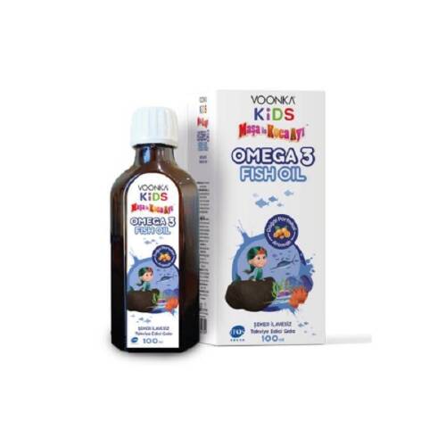 Voonka Kids Omega 3 Fish Oil Maşa ve Koca Ayı 100ML - 1