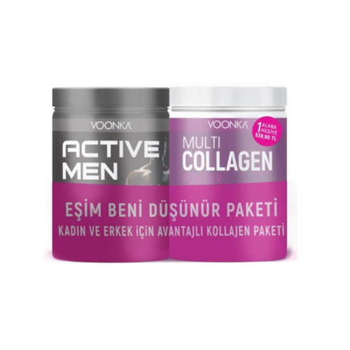 Voonka Multi Collagen Powder 300 gr + Active Men Collagen 250 gr - 1