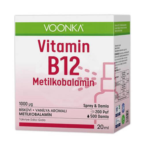 Voonka Vitamin B12 Metilkobalamin 20 Ml Sprey - 1