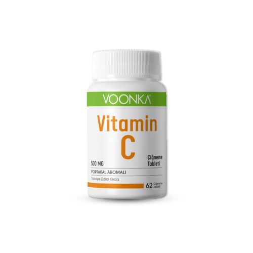 Voonka Vitamin C Çiğneme Tableti Vitamin C İçeren Portakal Aromalı 62 Tablet - 1