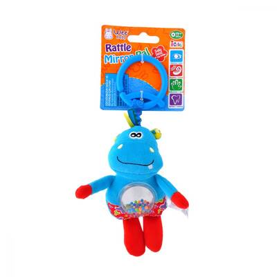 Wee Baby Rattle Mirror Pal Hippo - 1