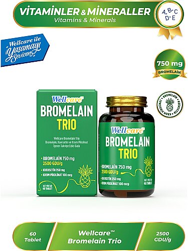 Wellcare Bromelain Trio 60 Tablet - 1