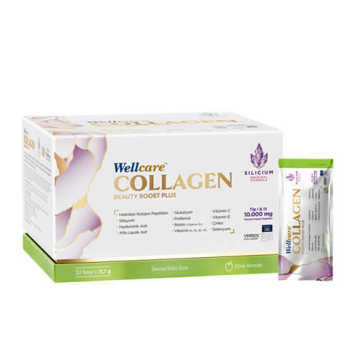 Wellcare Collagen Beauty Boost Plus Elma Aromalı 30 Saşe - 1